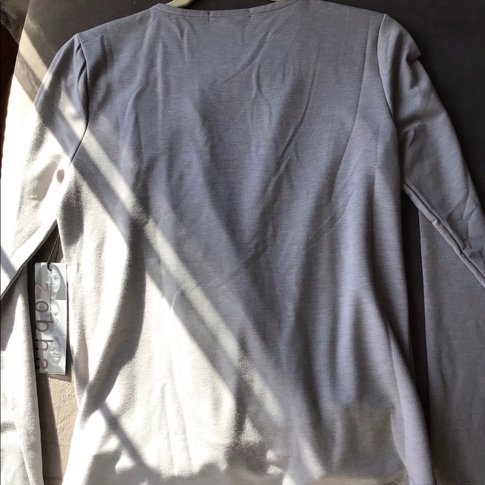 Zobha workout wrap sweater top SMALL